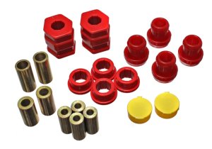 Honda CRX Control Arm Bushing Set - Front - Energy Suspension - Hyper-Flex Performance Polyurethane - Red - `96-`00